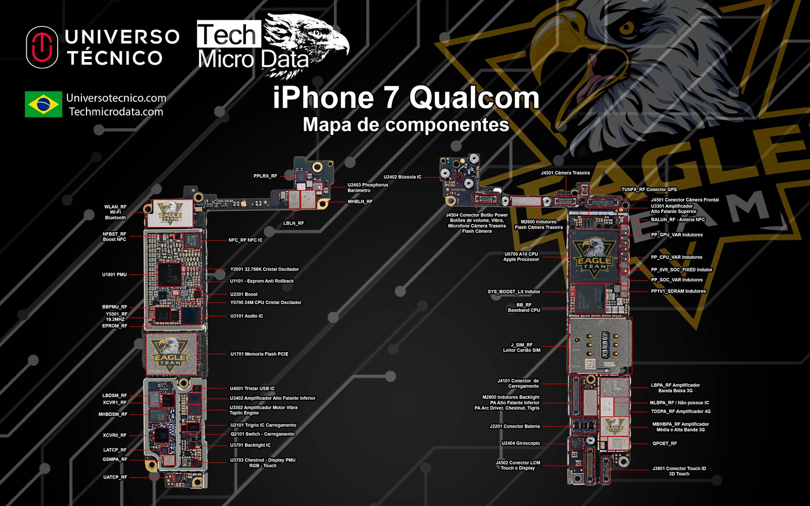 Mapa de Componentes iPhone 7 Qualcom Completo – Tech Micro Data