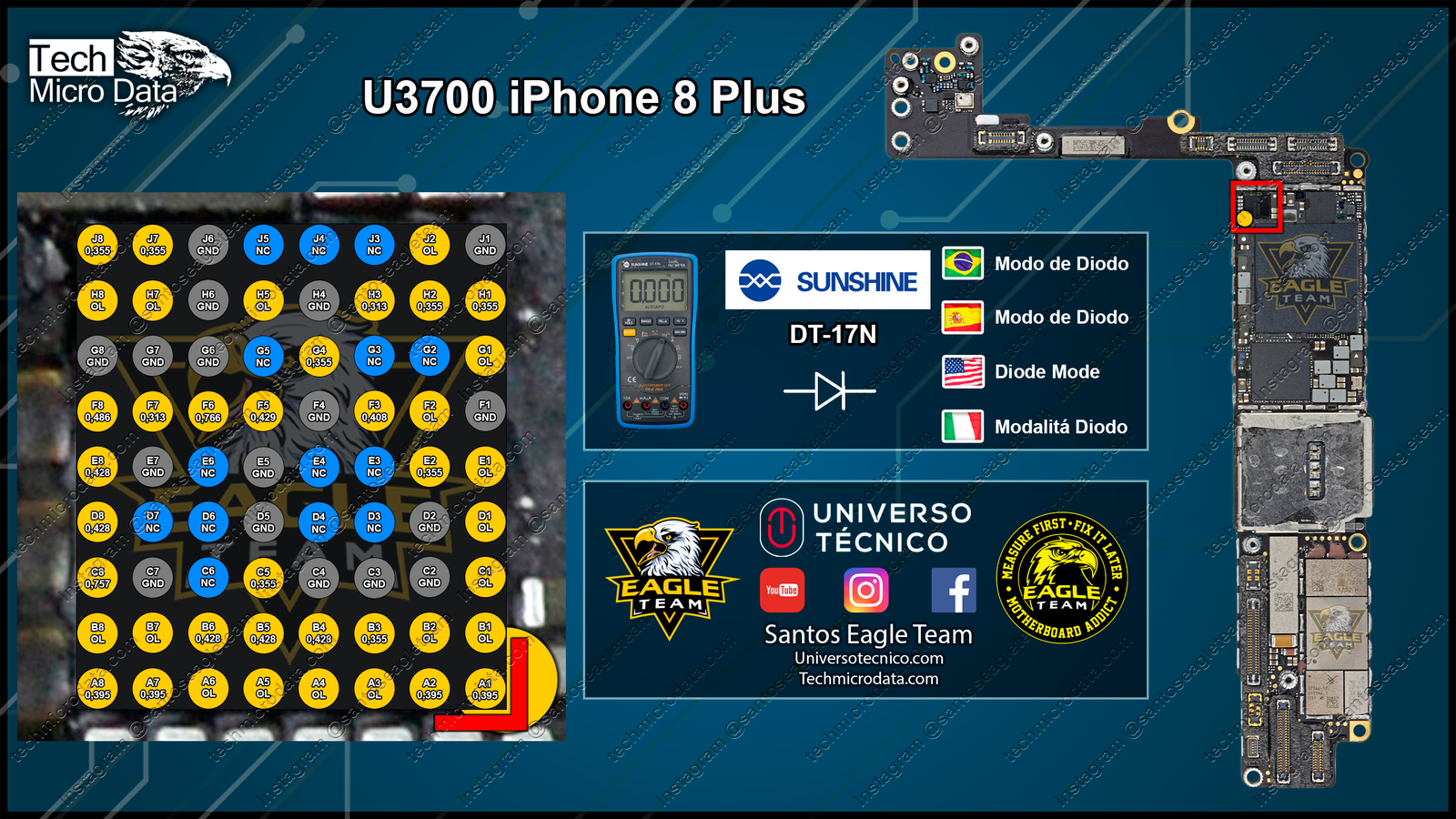 U3700 iPhone 8 Plus Resistências – Tech Micro Data