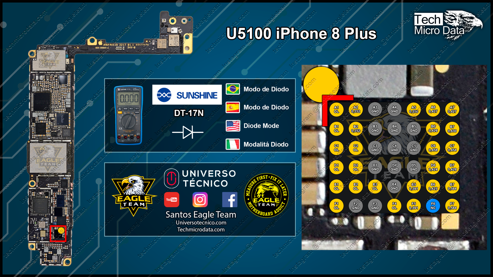 U5100 iPhone 8 Plus Resistências – Tech Micro Data